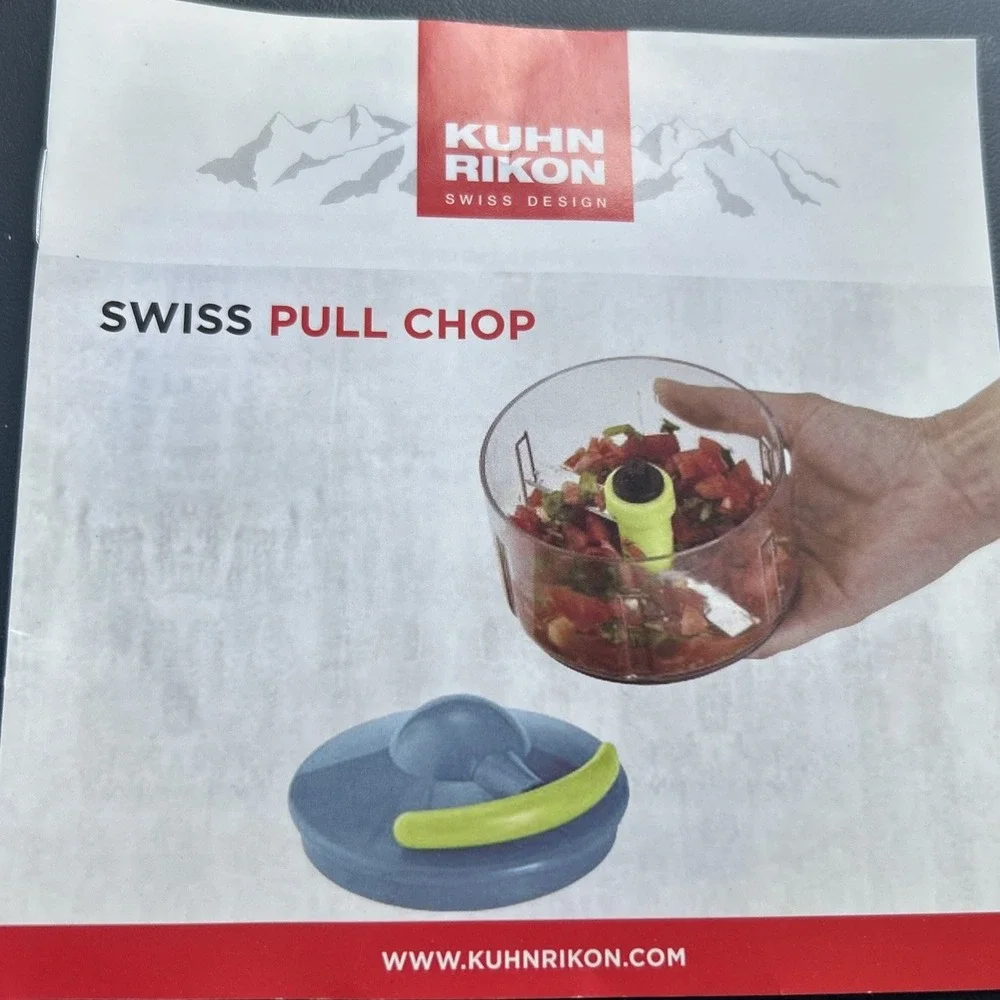 Kuhn Rikon 2-Cup Pull & Chop Food Chopper SwizzProzzz GREY